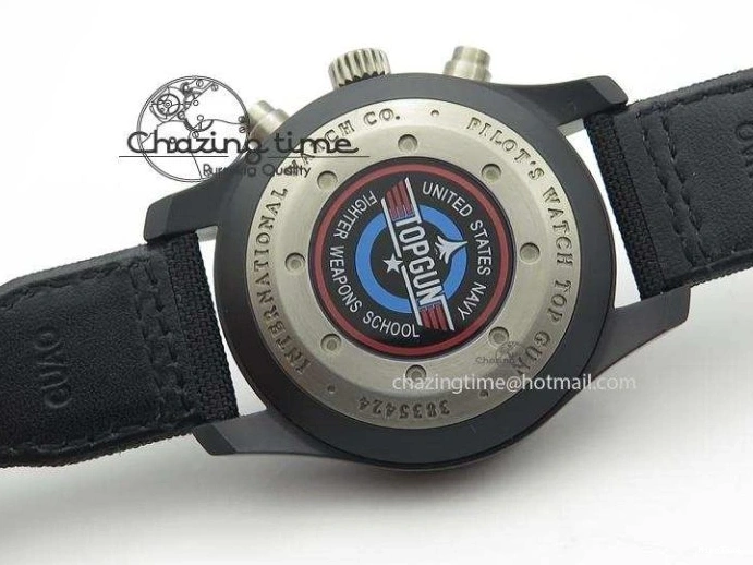 MIROTIME 0422 Comfortable Pilot Chrono IW388003 Real Ceramic ZF 1:1 Best Edition On Black Nylon Strap A 7322